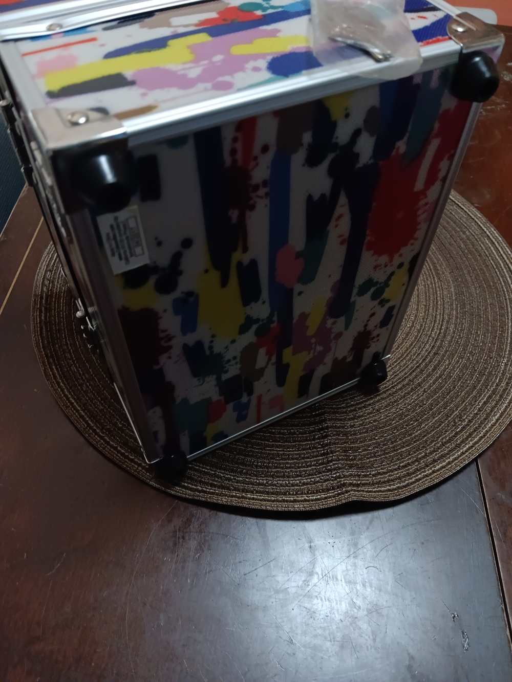 Colorful Abstract Pattern Makeup Train Case - Picture 6 of 6